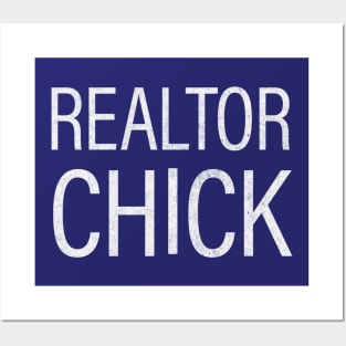 Realtor Chick / Retro Style Real Estate Typography Design Posters and Art